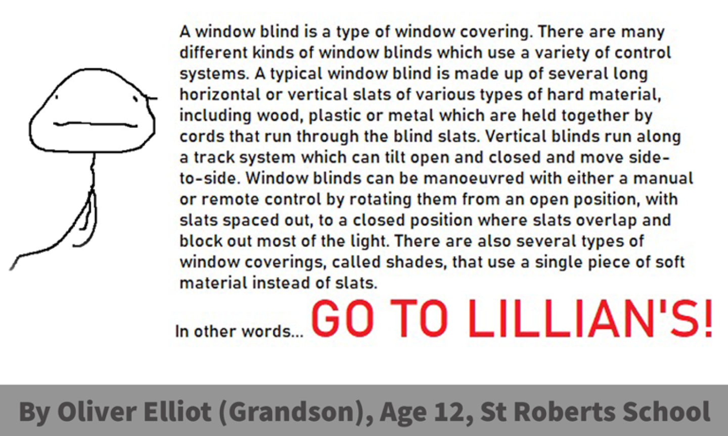 Oliver Elliot Lillians Blinds Advert v2.0